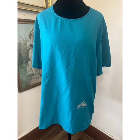 Nike Other - Nike Trail Dri-FIT Running Shirt Teal L Lightweight Athletic